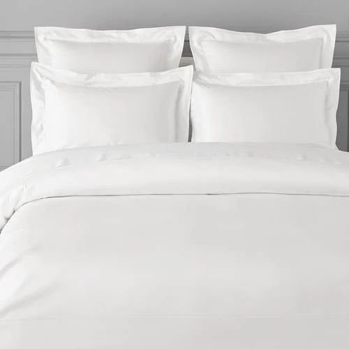 Crisp white hotel duvet and pillow set
