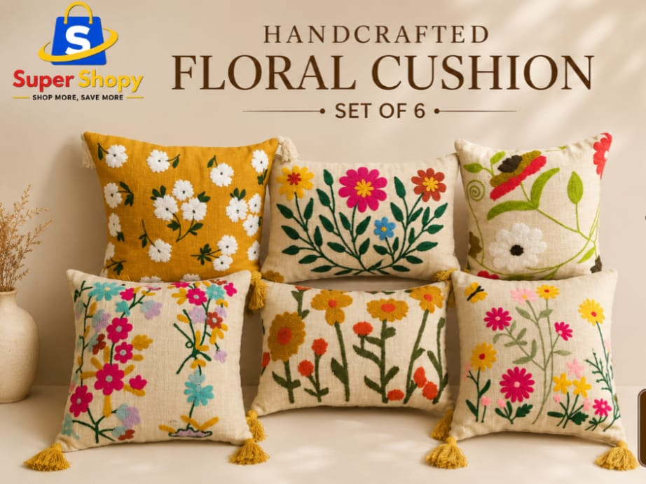 Chenille designer cushion covers promotional poster